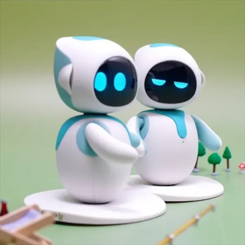 الأصلي Eilik الذكية روبوت الأتمتة الإلكترونية Ai روبوت التفاعل العاطفي الصوتية وضع متعدد لطيف الأزرق والوردي هدية