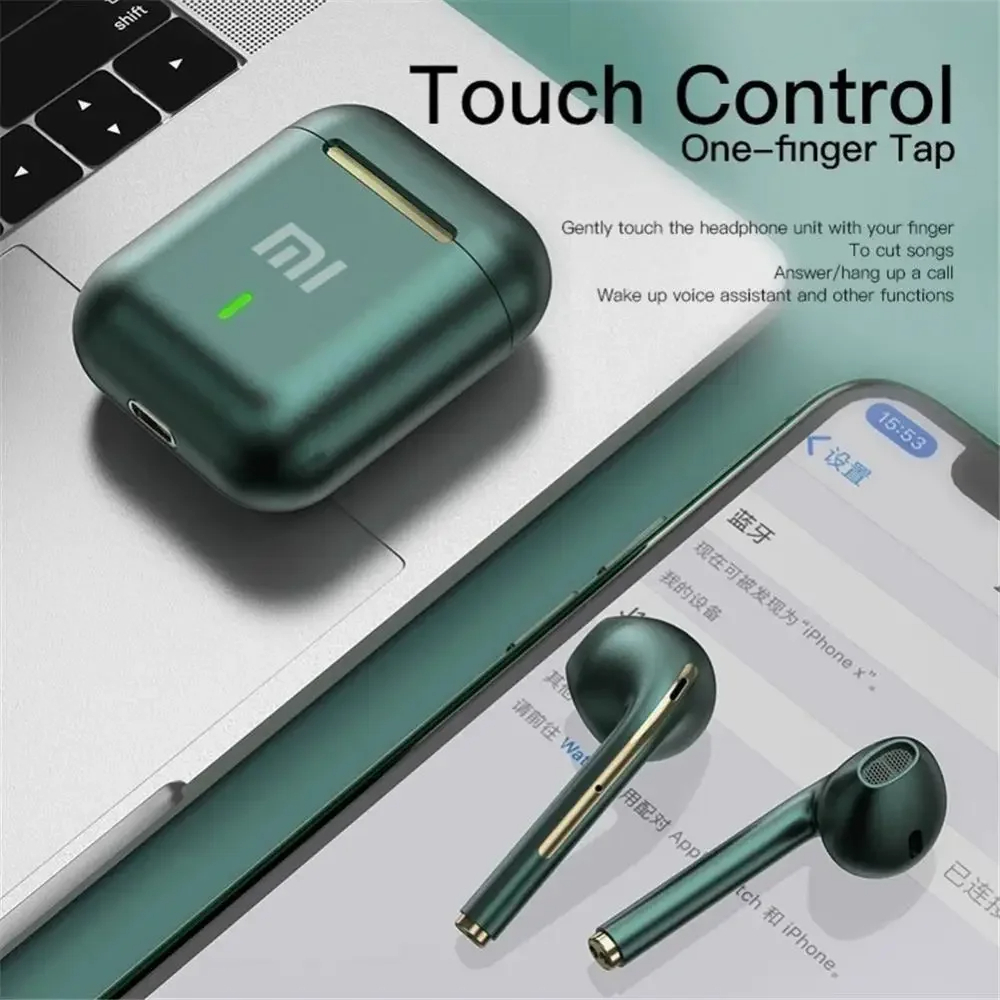 سماعات أذن Xiaomi سماعة أذن لاسلكية حقيقية مع خاصية إلغاء الضوضاء تحديث بلوتوث 5.3 سماعة رأس عالية الدقة للموسيقى داخل الأذن بدون استخدام اليدين مع ميكروفون