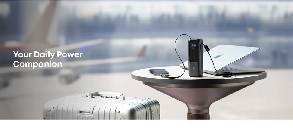 بنك طاقة للكمبيوتر المحمول Anker، شاحن محمول بقدرة 25,000 مللي أمبير في الساعة مع منافذ USB-C ثلاثية 100 وات للشحن متعدد الأجهزة