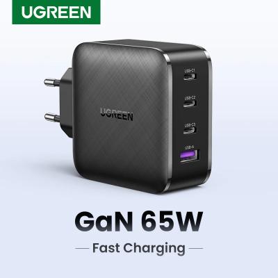 شاحن سريع الشحن من Ugreen بقدرة 65 وات وشحن سريع 4.0 3.0 نوع C PD شاحن USB QC 4.0 3.0 شاحن سريع جداري للكمبيوتر المحمول